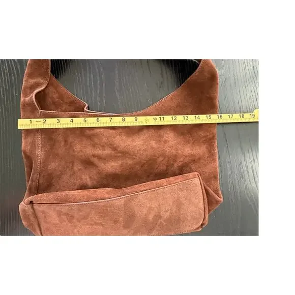 Quince NEW Italian Suede Slouchy Shoulder Bag, Color: Whiskey - Picture 5 of 9